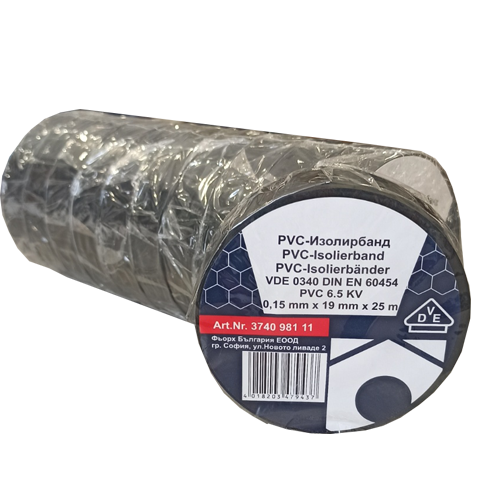 IZOLIR TRAKA 19x25mx0.15mm,crna