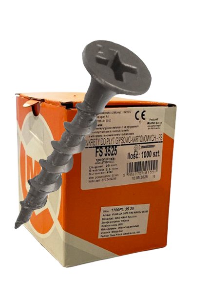 Vijak za gips fini navoj 35X25